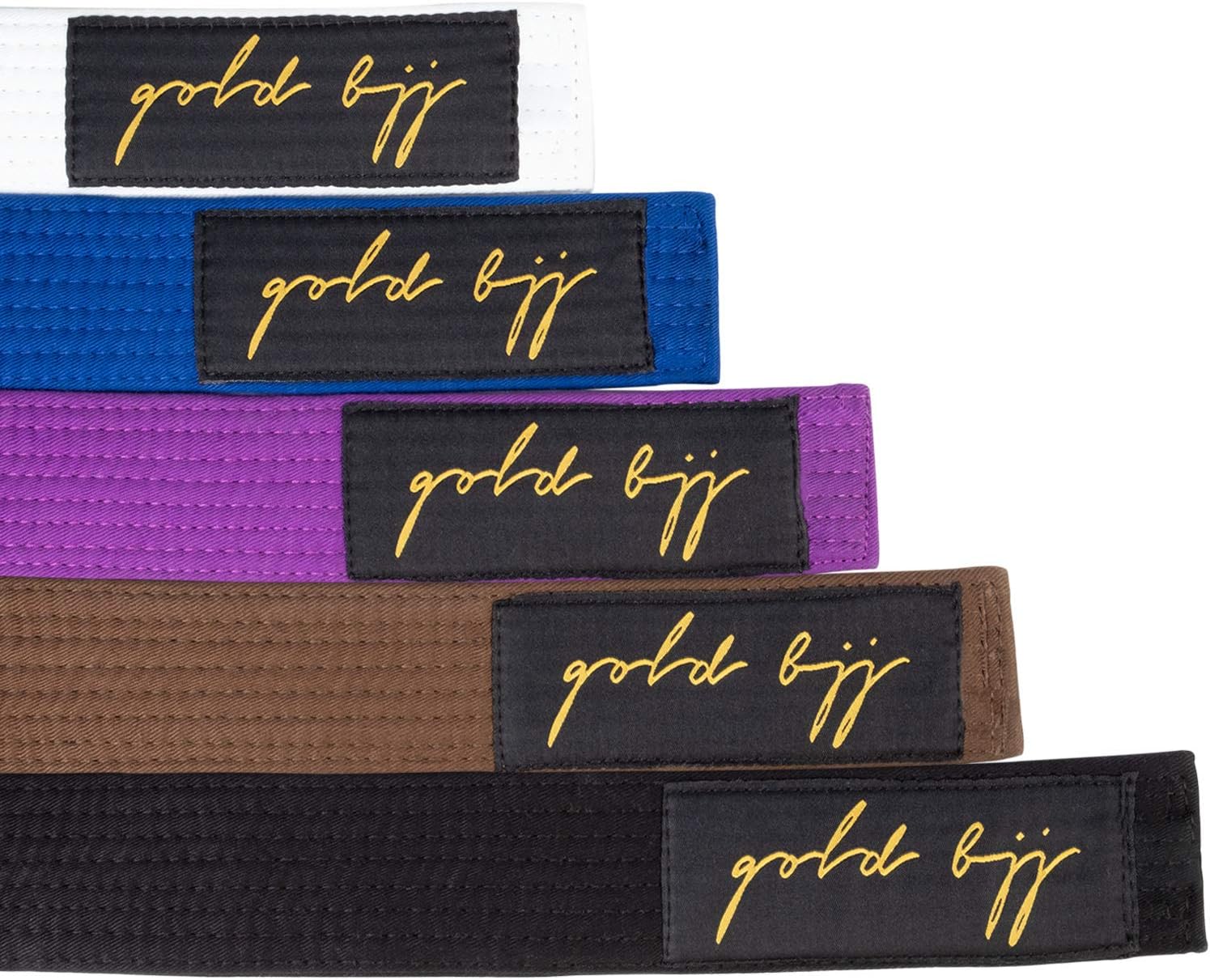 Jiu Jitsu Belt - Premium Heavyweight Belts with Rank Bar for Stripes