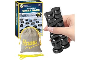 HCUSUS Magnet Game, Magnetic Game with String for Kids and Adults, Magnet Chess with Stones, 2 Player, 10 Min Play-Time, Board Games for Family Night, Travel-Friendly