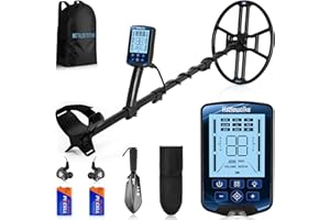Hazlewolke 14'' Metal Detectors for Adults, Waterproof Double-D Search Coil, Professional Metal Detector with Pinpoint Mode, 13 inch Detection Depth, 4 Modes