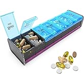 Extra Large Pill Organizer- XXL Pill Box 7 Day - Weekly Pill Organizer with AM PM Large Compartments Big Pill Case for Supplements Jumbo Pill Holder for Vitamins Huge Medicine Organizer 2 Times a Day