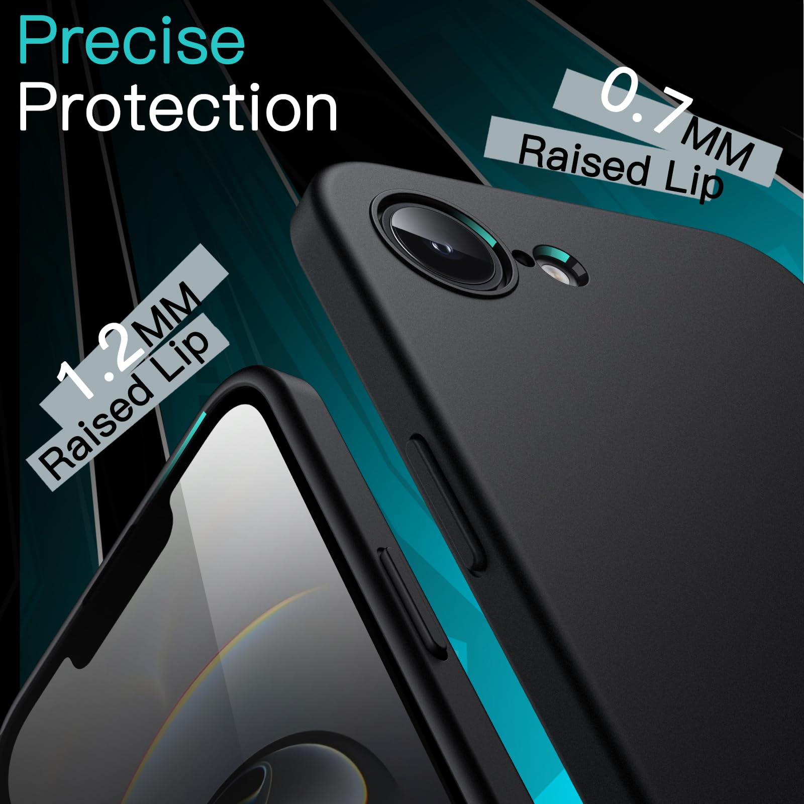 Slim Fit Case for iPhone 16e 6.1-Inch 2025, Soft TPU Cover with Matte Finish