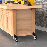 SOLEJAZZ Workbench Caster Kit 300KG Heavy Duty Retractable Wheels 4 Pack Steel view 6