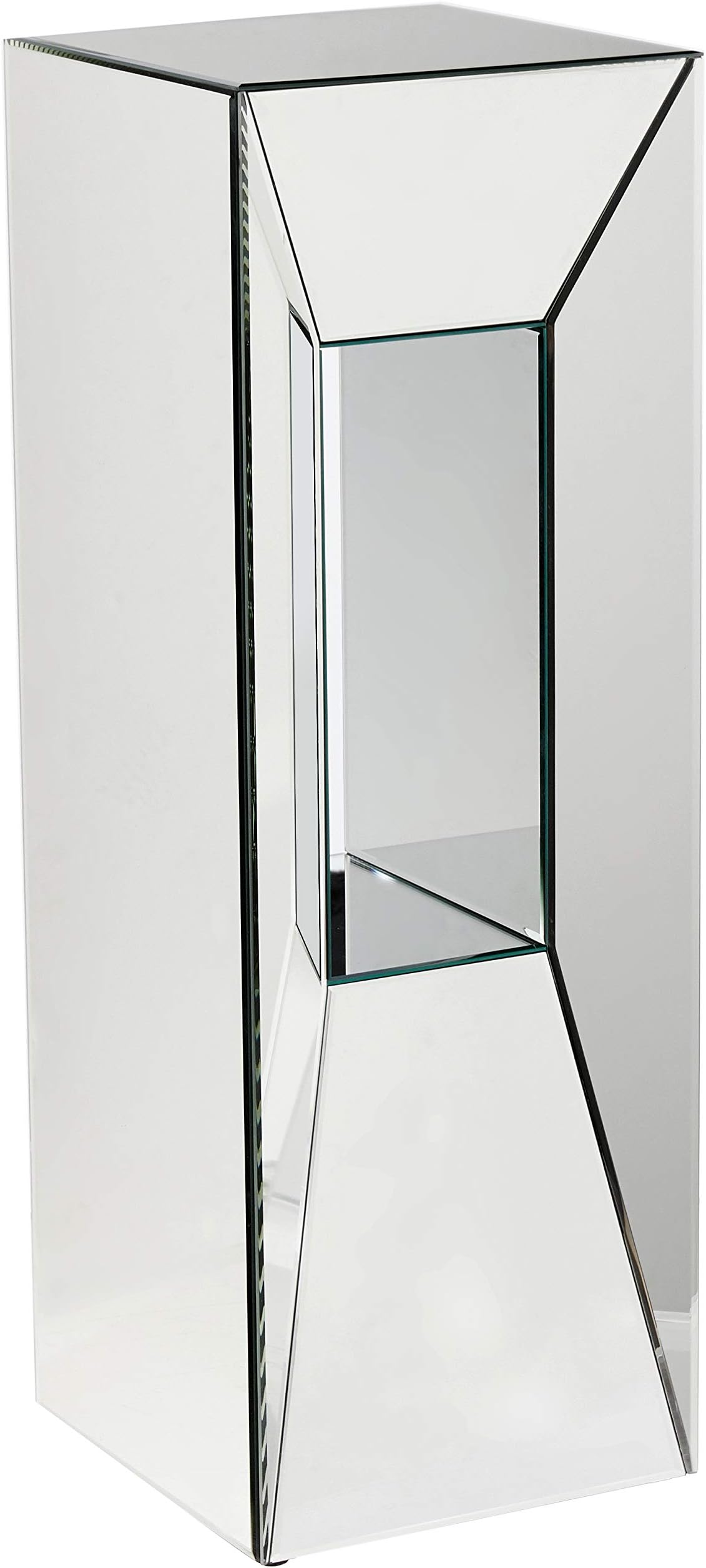 Howard Elliott Collection 99133 Mirrored Pedestal Table with Offset Opening, Large