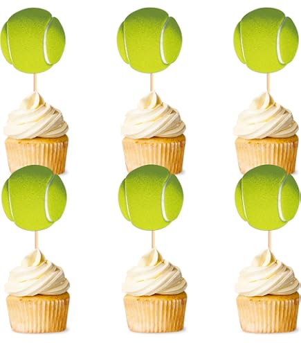 25 Pezzi Decorazioni Torte Cupcake Toppers Compleanno Sport Tema Palla Cupcake Picks Baby Shower Bambini Festa di Compleanno Decorazioni per torte Forniture