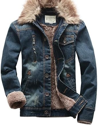 denim jacket with wool collar