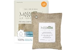 Moso Natural Air Purifying Bag 200g. A Scent Free Odor Eliminator for Cars, Closets, Bathrooms, Pet Areas. Premium Moso Bamboo Charcoal Odor Absorber. Two Year Lifespan! (Natural Beige)