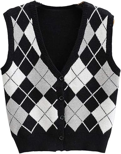 vintage plaid cardigan sweater