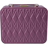 V-LAFUY Travel Jewelry Case Organizer, Large Travel Jewelry Organizer, Travel Jewelry Box and Portable Travel Jewelry Case, Burgundy Red