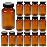 SERHICS 200 ml(6.7 OZ) Amber Glass Wide Mouth