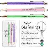 Going Away Gifts for Coworkers Women New Beginning Gifts Farewell Gift Crystal Keychain Fancy Pen Set Divorce Gift Goodbye Present Inspirational Encouragement Leaving Job Presents Office Present