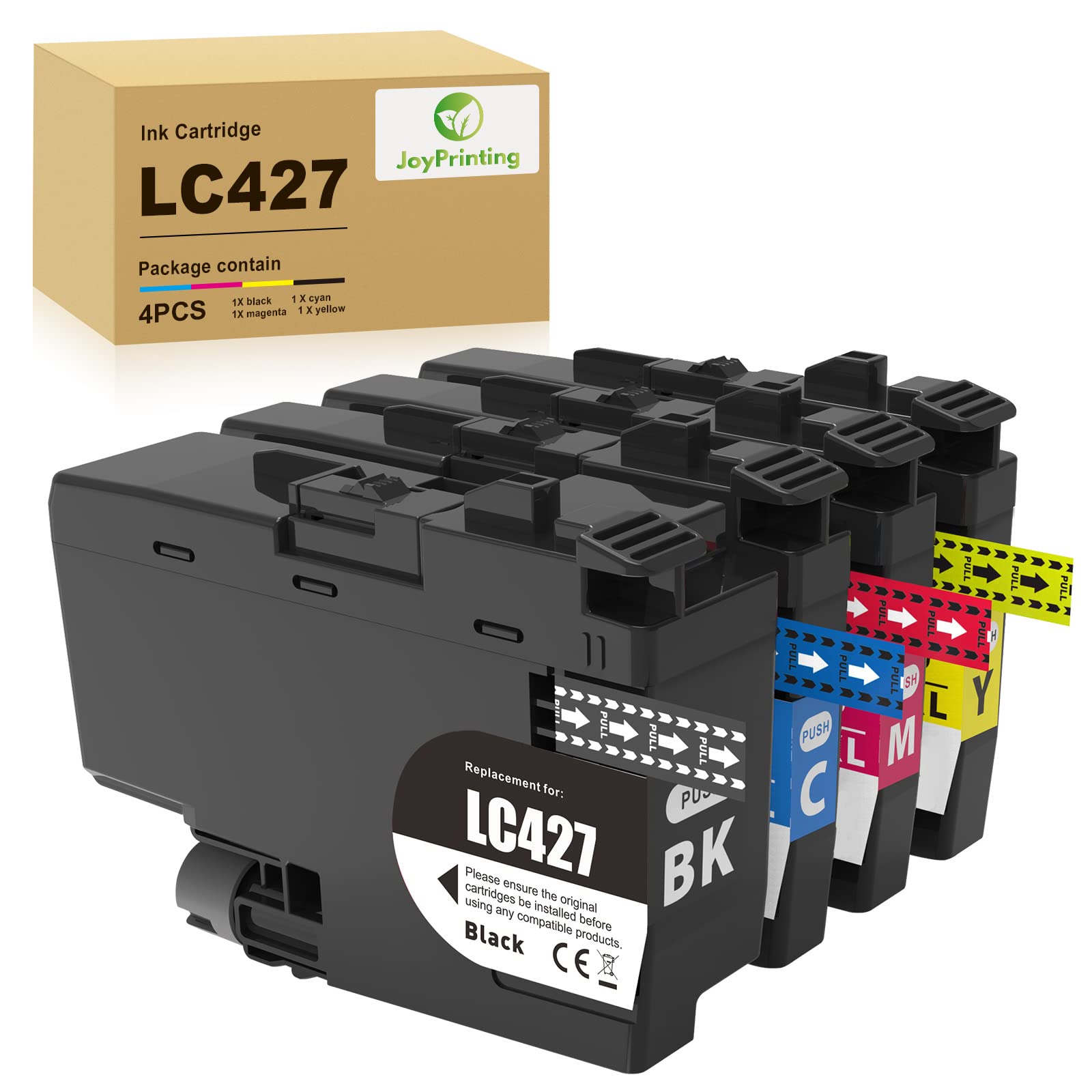 JoyPrinting LC-427 Inkjet Cartridges Compatible for Brother LC-427 Ink Cartridges Compatible for Brother HL-J6010DW MFC-J5955DW MFC-J6955DW MFC-J6957DW MFC-J6959DW (4-Pack)