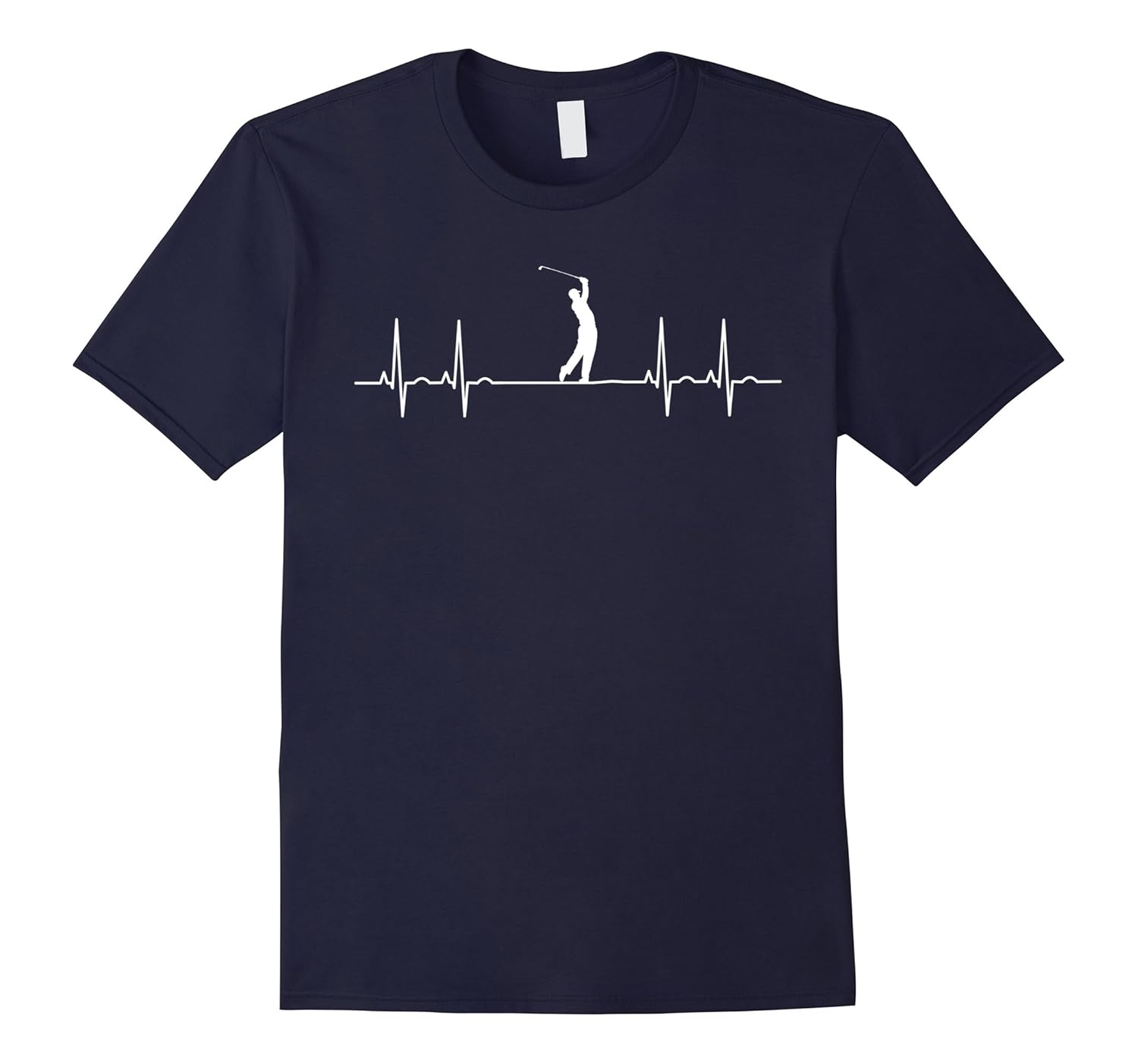 ekg I Love golf player hit Mens T-shirt black-Rose