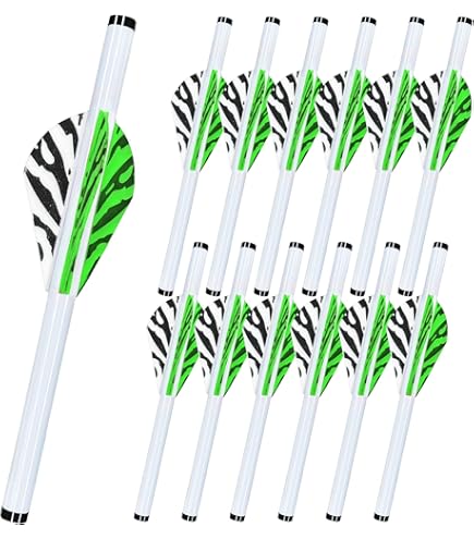 12 Pochettes D'empenne 2 Pouces – Shrink Fletch – Rayures Noires Et Blanches – PVC/TPU