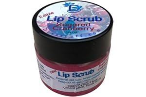 Diva Stuff Ultra Hydrating Lip Scrub for Soft Lips, Gentle Exfoliation, Moisturizer & Conditioner, Sugared Cranberry – ¼ oz (Made in the USA)