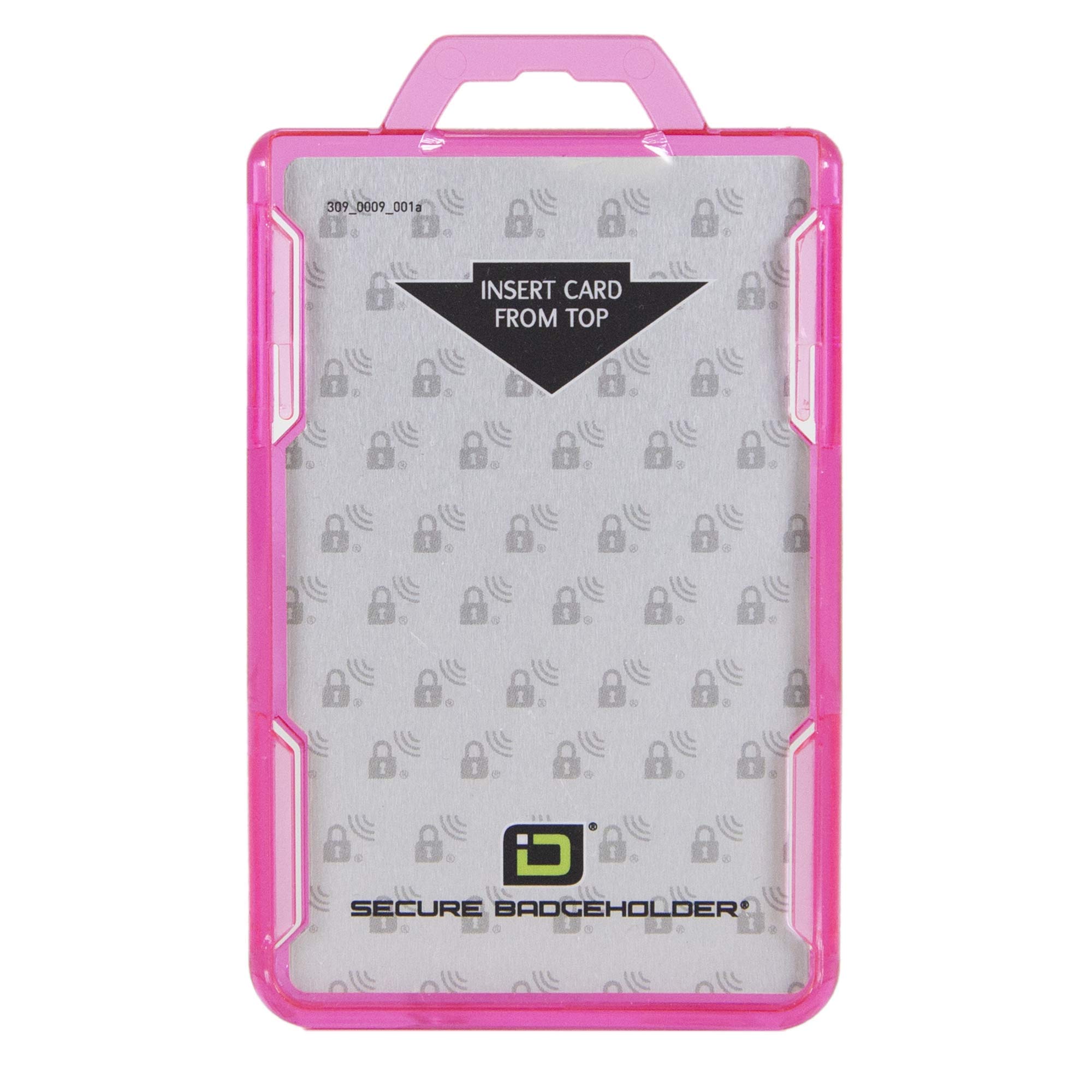 ID Stronghold - RFID Blocking Secure Badge Holder - Duolite 2 Card ID Holder - Poly Carbonate - Heavy Duty Hard Plastic ID Badge Holder - USA Molded and Assembled - FIPS 201 Approved - Pink