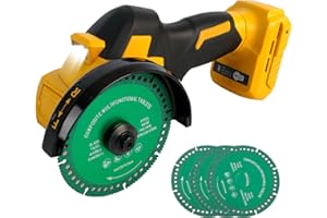 Aepiraza Cordless Cut Off Tool Compatible with DeWalt 20V(only tool), 18000 RPM Brushless Motor, 4Pcs 4" Circular Saw, 1.2mm 