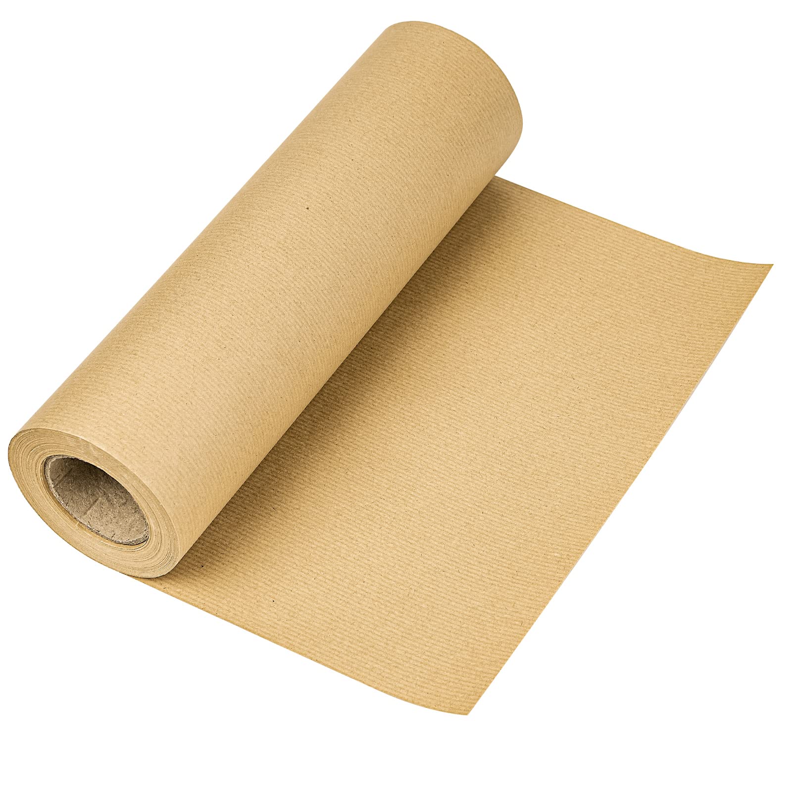 RUSPEPA Brown Kraft Paper Roll - 30.5 cm x 30 m - Recyclable Dyed Lined Kraft Paper Perfect for Crafts, Art, Wrapping, Packing, Postal, Shipping, Dunnage & Parcel