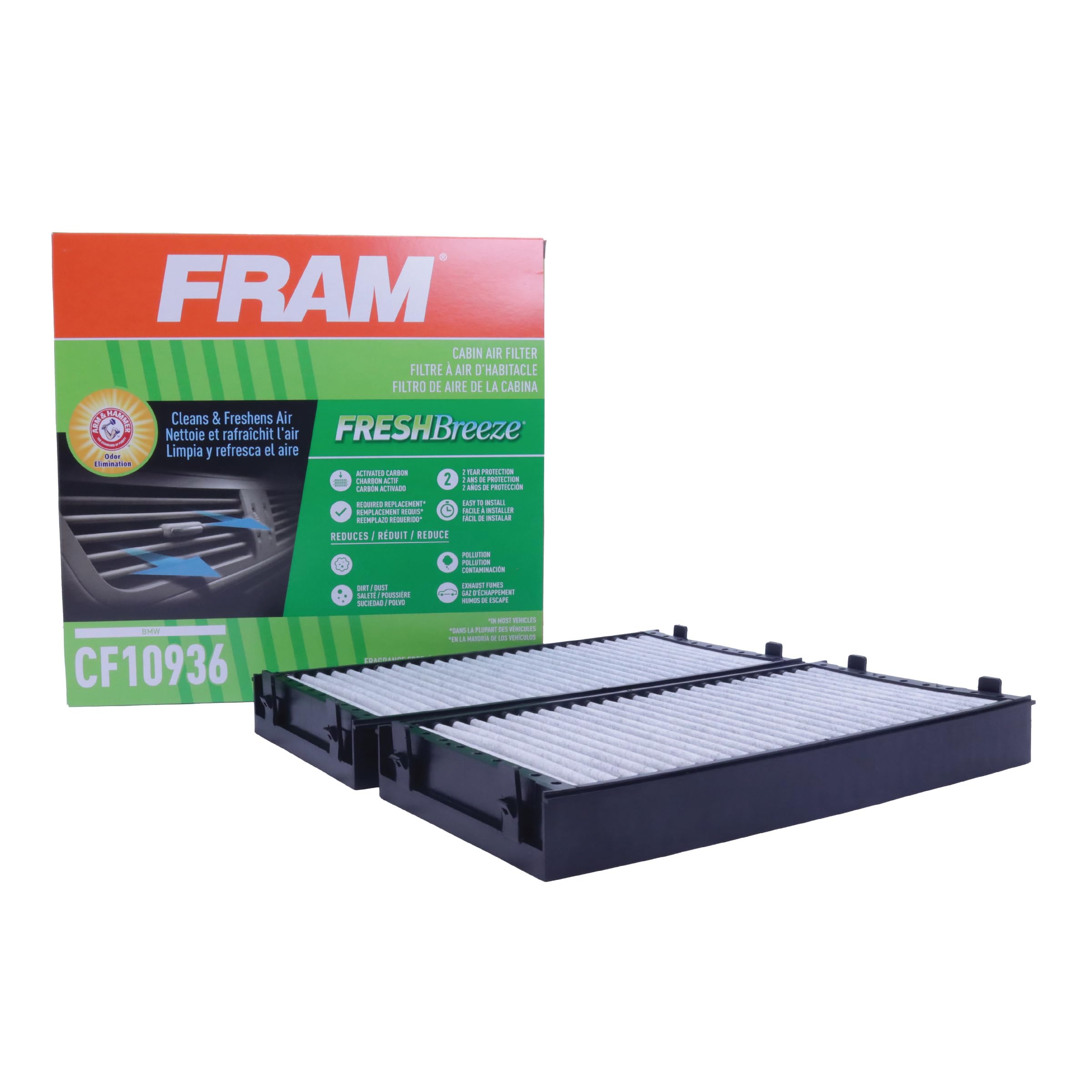 Fram Fresh Breeze Cabin Air Filter with Arm