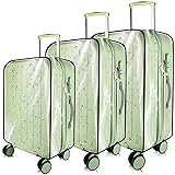 KSSZZCO 3 Pieces Thicken Clear Luggage Cover