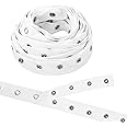 Mandala Crafts Metal Snap Tape for Sewing by Yard Snap Buttons for Clothes - Sew on Snaps Strips Fastener Tim for Clothing - 3 Yds Cotton White Snap Tape for Clothes
