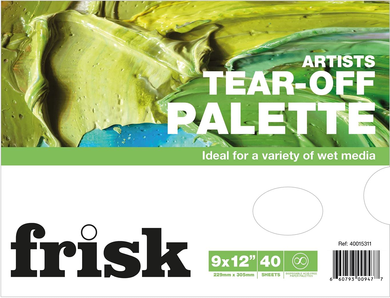 Frisk Tear Off Palettes, White, 9" x 12"