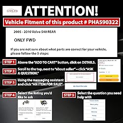 Stirling PHA590322PR_1H05R - Pair 2 Rear Wheel