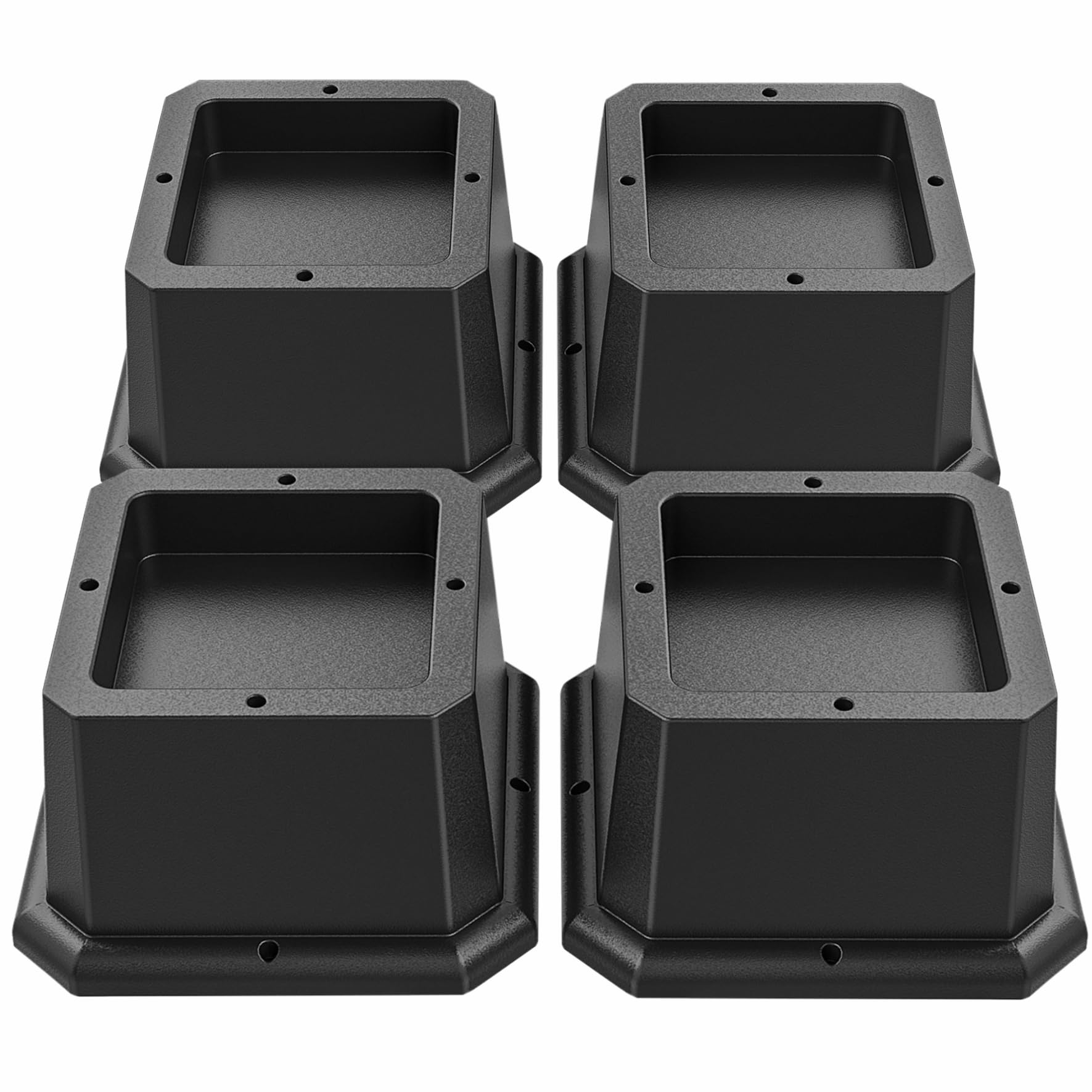 MixDora Bed Risers 2 Inch Furniture Risers Anti-Slip Chair Raisers for Sofas Couches Table Set of 4 Pack Black