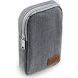 Electronic Accessories Bag,Digital Gadget Organizer Case,Gray Nylon Travel Gear Storage Carrying Sleeve Pouch for Cable,USB,E