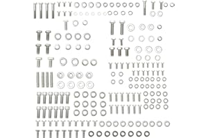 VOWAGH Stainless Steel Small Block Engine Hex Bolt Kit Compatible with Chevy 265 283 305 327 350 400 (211 Nuts Bolts)