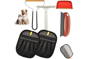 Pet Hair Remover 6-Pack, Dog Cat Hair Remover, Five-Finger Electrostatic Pet Hair Gloves, Magic Brush Glove Pet Hair for Carp