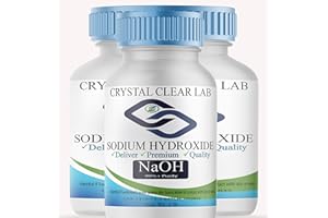CRYSTALCLEARLAB CHLORINE DIOXIDE Crystal Clear Lab Sodium Hydroxide - 5lb Lye, Caustic Soda for Soap Making & Cleaning