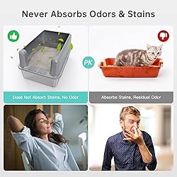 WoofiGo Enclosed Stainless Steel Cat Litter Box
