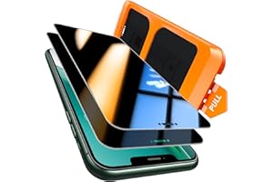TOCOL 2 Pack for iPhone 11 Privacy Screen Protector [True 25°Anti Spy] [Instant Installation], HD Tempered Glass Film+1 Dust 