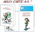 AFIE Gaston Lagaffe GLMX-2036 Biglietto Auguri Ritiro/Trasloco | Formato Maxi 22x31 Cm Con Busta | Prodotto In Francia Carta PEFC - 3