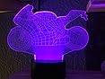 LEDMOMO Tafel LED 3D optische creatieve verlichting kleurverandering optische LED nachtlampje (motorfiets