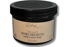 ORGANIC Refined Shea Butter, SOFT & UNCENTED/Perfect for all Skin and Hair Type, 8oz (227g)