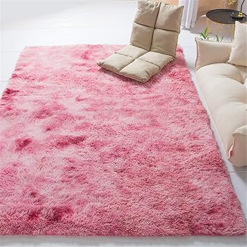 Amazon De Songhj Polyester Plusch Teppich Tie Dye Farbverlauf