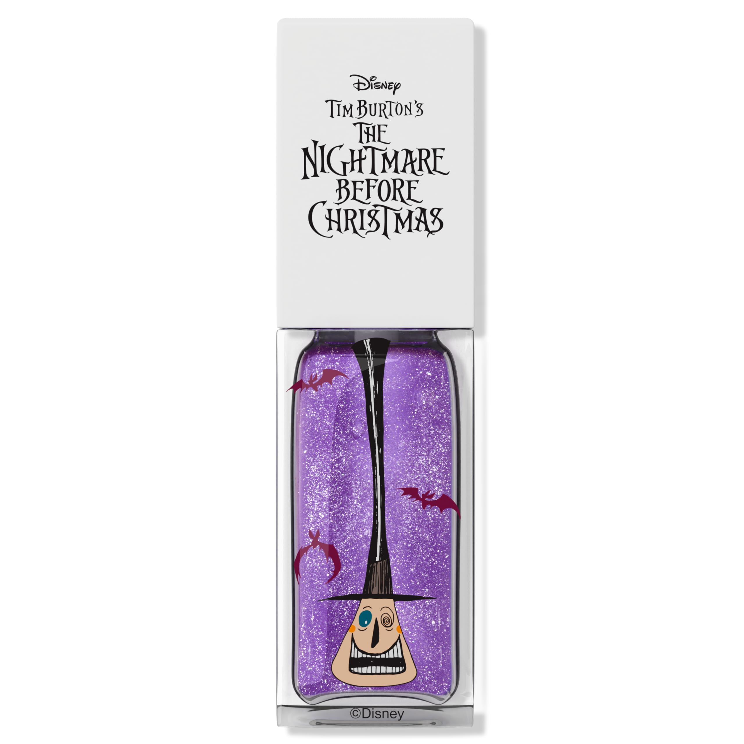 wet n wild Nightmare Before Christmas Color Changing Lip Oil, Nourishing High-Shine Formula with pH-Activated Tint, Chocolate & Vanilla Scent - Two Faced