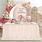 Champagne Tulle Tutu Table Skirt for Birthday Party