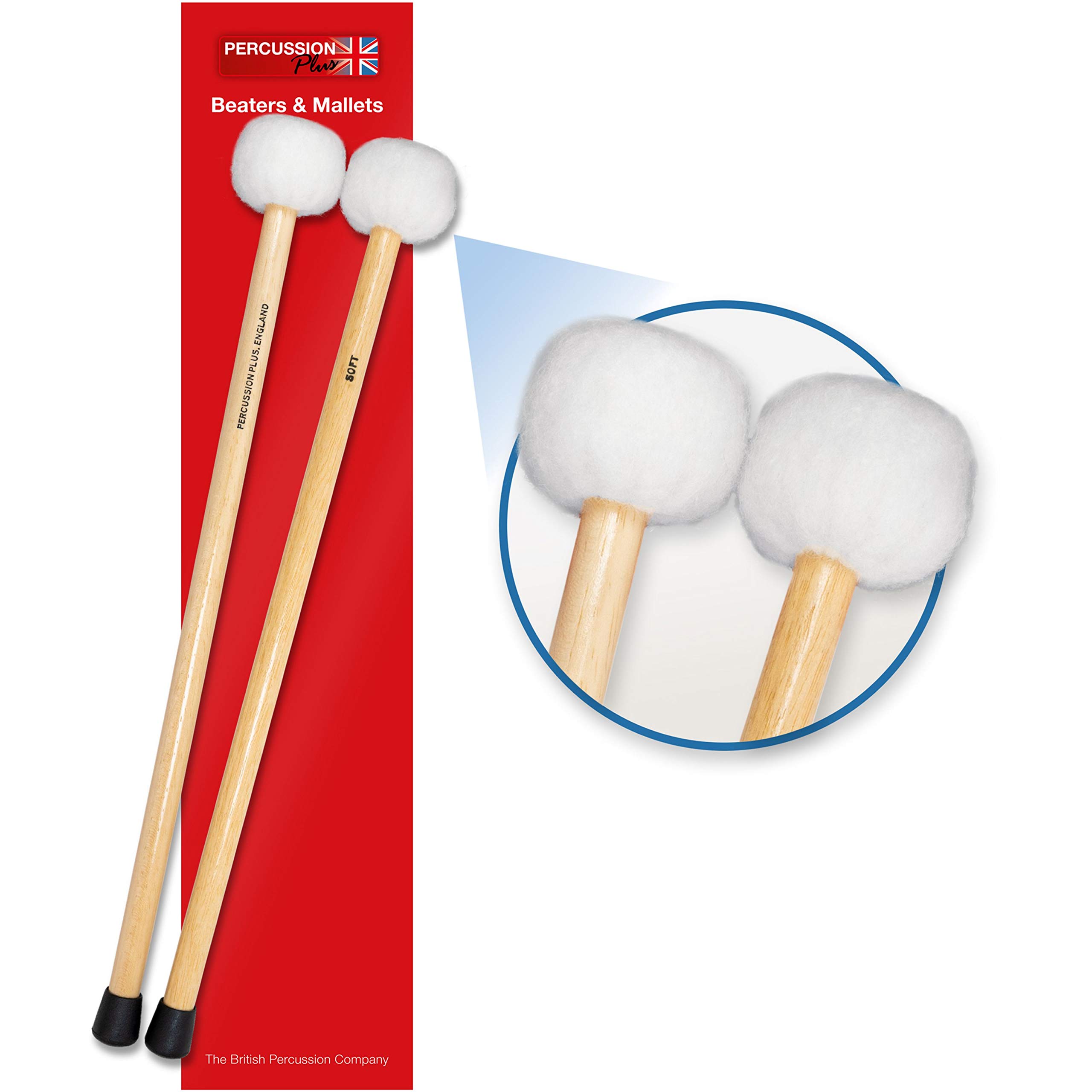 Percussion Plus PP074 Timpani Mallets - Soft, white, beige