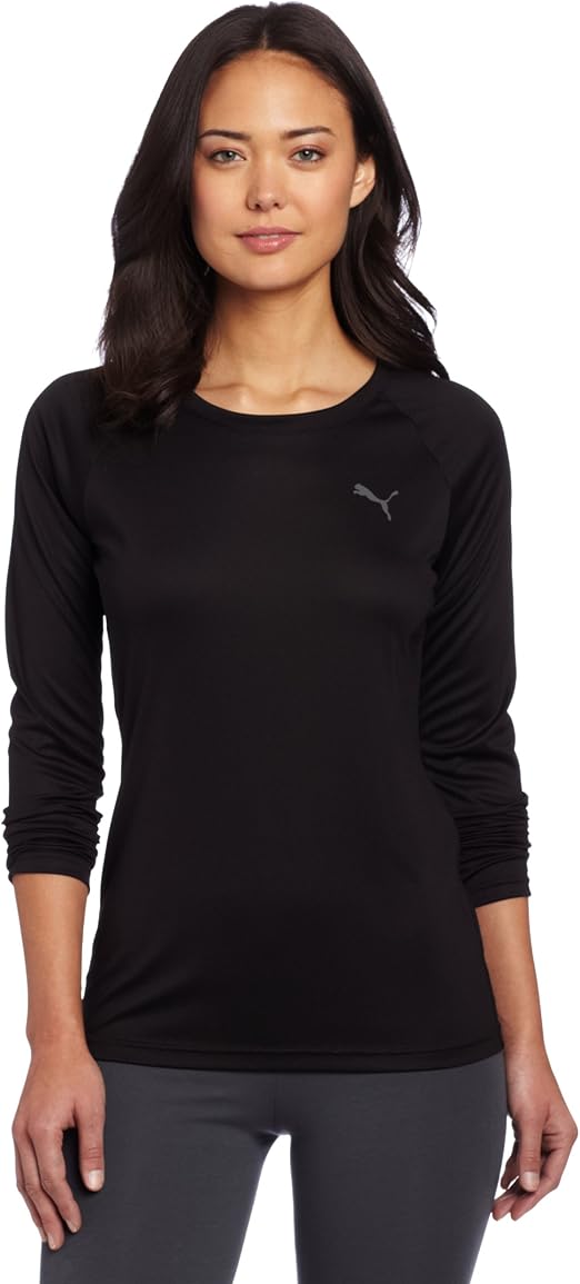 PUMA Women's Thrive Long Sleeve Tee, Black, Large at Amazon Women’s