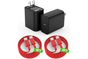 AYICAA for Samsung Super Fast Charger USB C 45W Type C Charger for Samsung Galaxy S24/S23 Ultra Charger Block Fast Charging for Android Phone Long C Charger Cord for Galaxy S24/S23/S22/S21(6FT-RED)