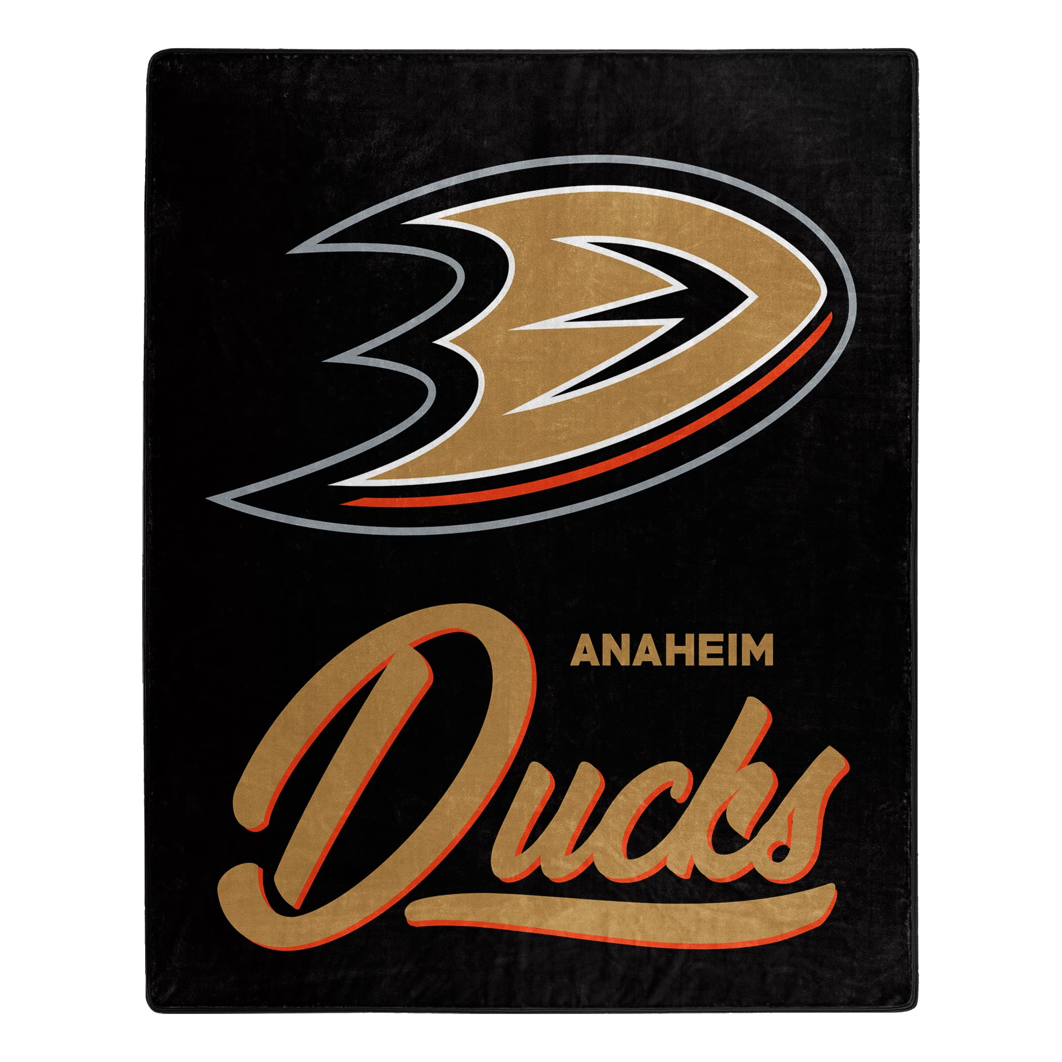 Northwest NHL Anaheim Ducks Unisex-Adult Raschel Throw Blanket, 50" x 60", Signature Image