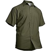 Men's Fishing Shirts Short Sleeve Safari Shirts,UPF 50 UV Sun Protection Mens Quick Dry Shirt for Hiking Camping