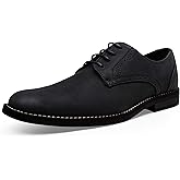 Jousen Mens Dress Shoes Retro Business Casual Oxfords Plain Toe Dress Shoes for Men