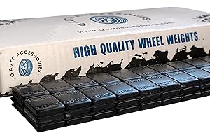 Q-AutoAccessories Black adhesive stick on, 1/4 oz Low Profile Wheel Balancing Wheel Weights. 72 oz/box (288 pcs) (Q-AA-ADB24)
