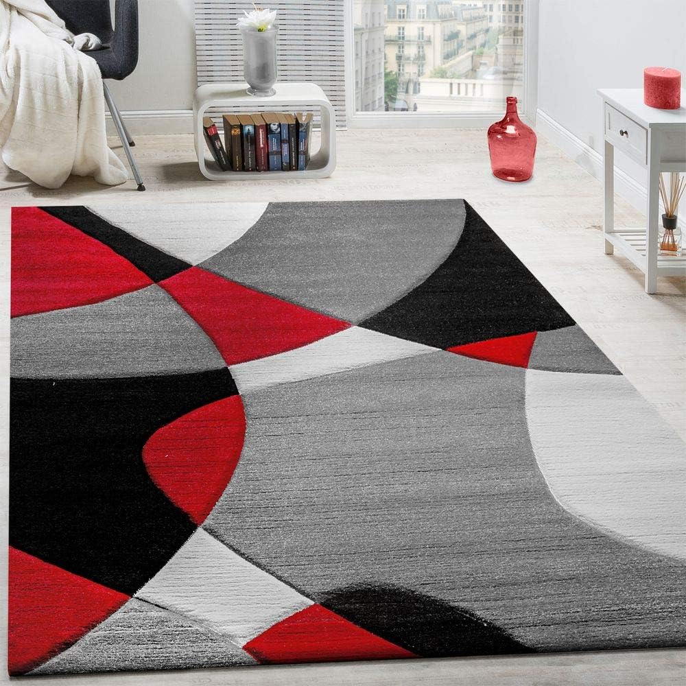 Paco Home Créateur Tapis Moderne Géométrique Motif Découpe des Contours