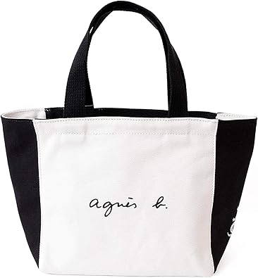 Amazon Agnes B アニエスベー トートバッグ レザール リバーシブル ロゴ とかげ ミニトート ツートン コットン キャンバス アニエスべーバッグ 並行輸入品 アニエスベー Agnes B レディースバッグ 財布