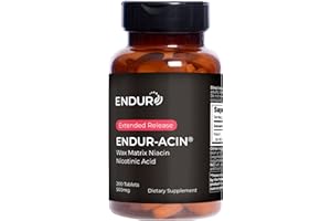 ENDURANCE PRODUCTS ENDUR-ACIN Niacin, Heart Health & Healthy Cholesterol Balance Supplement, Extended Release for Optimal Absorption, Gluten Free, 500mg (200 Tablets)