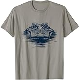 Just Chillin' Gator - Minimal Alligator Eyes Over Water T-Shirt